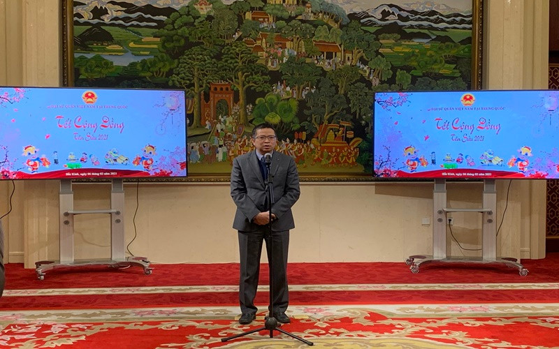 Đại biện lâm thời Đại sứ quán Việt Nam tại Trung Quốc Phạm Thanh Bình phát biểu.