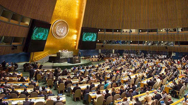 Một phiên họp của Đại hội đồng LHQ. Ảnh: GETTY IMAGES