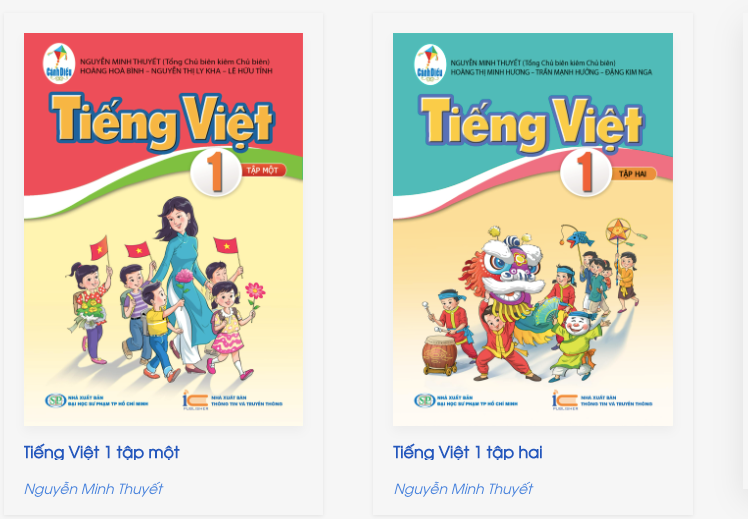 Một trong năm bộ sách giáo khoa lớp 1, môn Tiếng Việt, của chương trình giáo dục phổ thông mới. Ảnh: THUỲ LINH