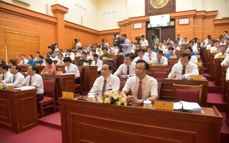 Phó Chủ tịch Thường trực Quốc hội Trần Thanh Mẫn dự kỳ họp thứ 8, nhiệm kỳ 2021-2026, Hội đồng nhân dân tỉnh Hưng Yên.