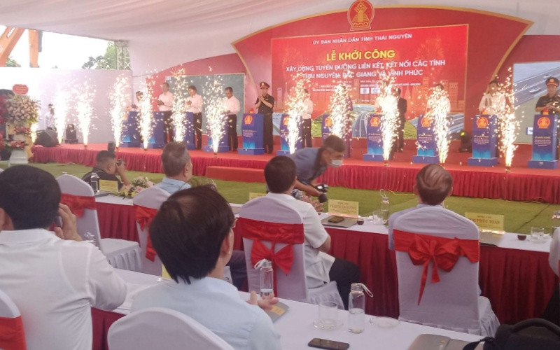 Khởi công tuyến đường liên kết, kết nối các tỉnh Thái Nguyên-Bắc Giang-Vĩnh Phúc.