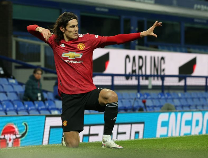 Edinson Cavani đã ghi 3 bàn ở Premier League chỉ với 11 cú sút và 210 phút thi đấu. (Nguồn: Getty Images)