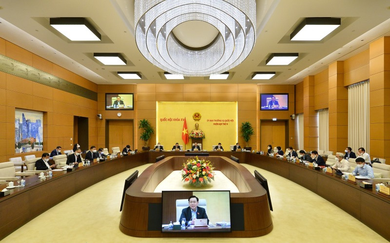 Phiên họp thứ 9 của Ủy ban Thường vụ Quốc hội. (Ảnh: quochoi.vn)