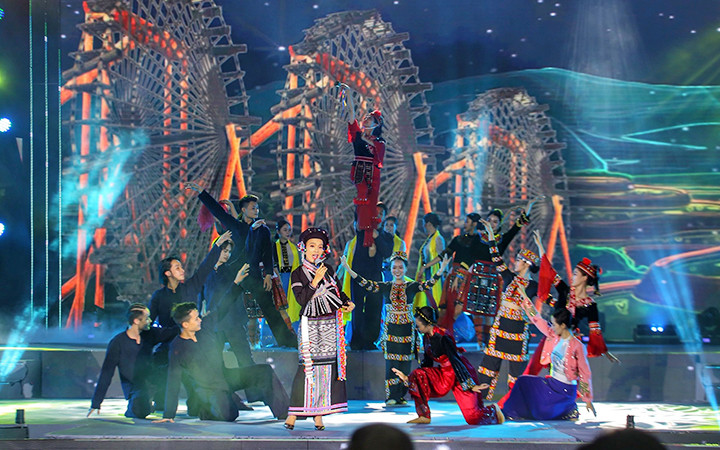 Tiết mục trong chương trình khai mạc Ngày văn hóa các dân tộc Việt Nam năm 2021.