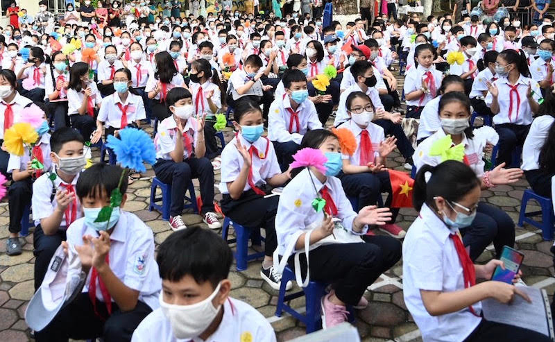 Học sinh THCS. Ảnh: DUY LINH