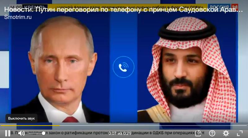 Cuộc điện đàm được tổ chức theo sáng kiến của Saudi Arabia. (Ảnh chụp màn hình)