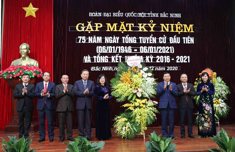 Đồng chí Tô Lâm dự kỷ niệm 75 năm Ngày Tổng tuyển cử tại Bắc Ninh