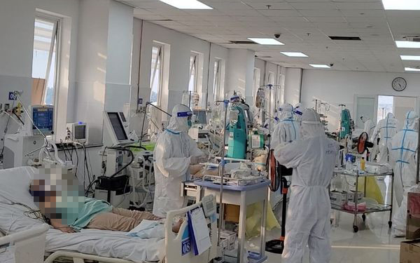 Khu điều trị bệnh nhân Covid-19 nặng tại Trung tâm Hồi sức tích cực điều trị người bệnh Covid-19 đặt tại Bệnh viện đa khoa Thống Nhất (Đồng Nai).