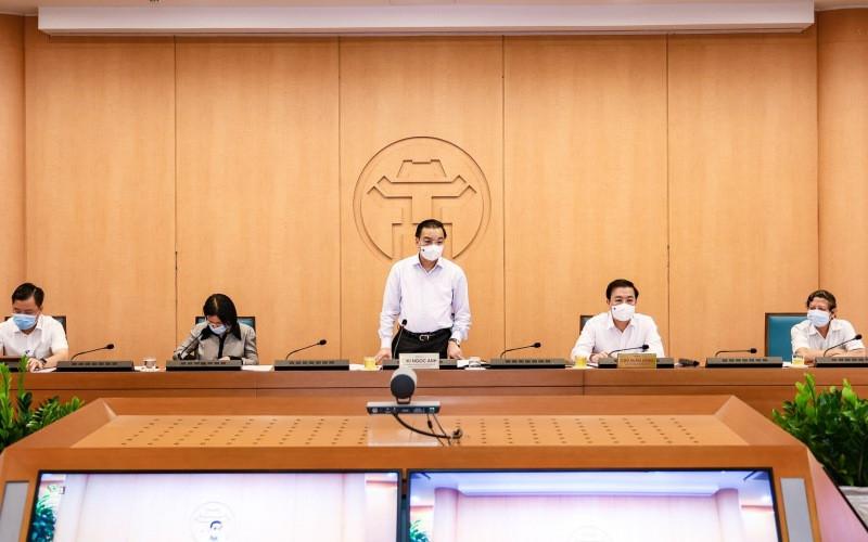Phiên họp Ban Chỉ đạo phòng, chống dịch Covid-19 thành phố Hà Nội.