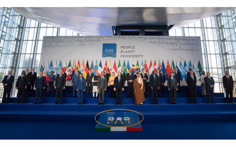 Các nhà lãnh đạo G20 tại Hội nghị cấp cao tổ chức ở Italia. (Ảnh G20.org)