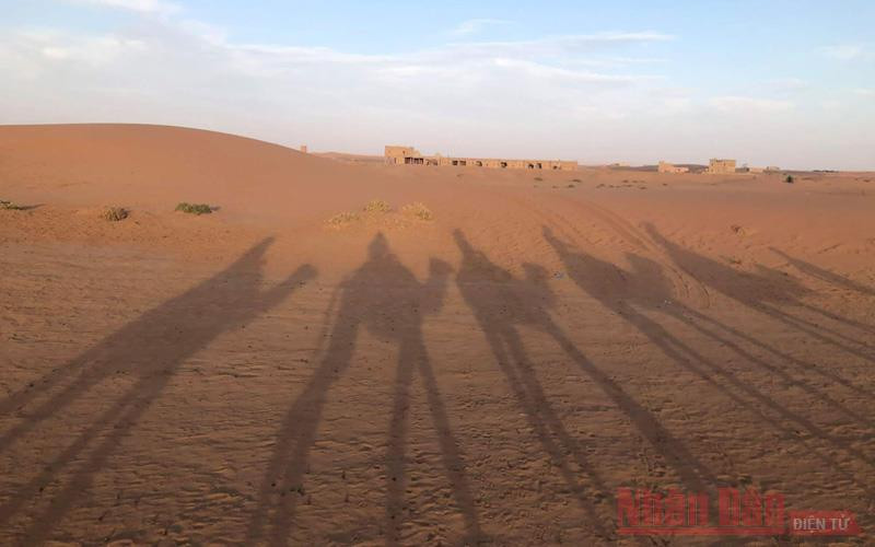 Trên đường vào sa mạc Sahara từ miền nam Morocco