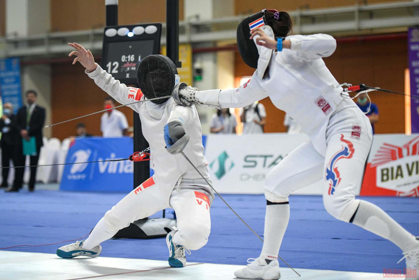 Đấu kiếm Việt Nam mang về 1 Huy chương Vàng và 1 Huy chương Đồng trong chiều 13/5. (Ảnh: THÀNH ĐẠT)