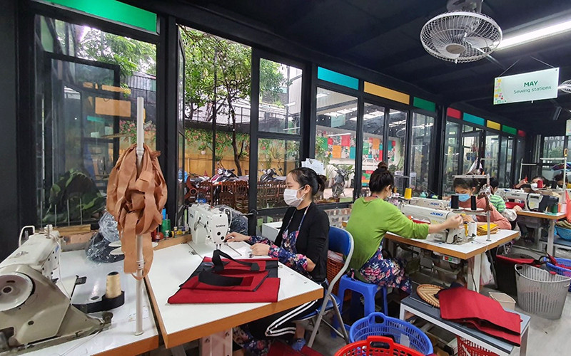 Một góc xưởng may Kym Việt.