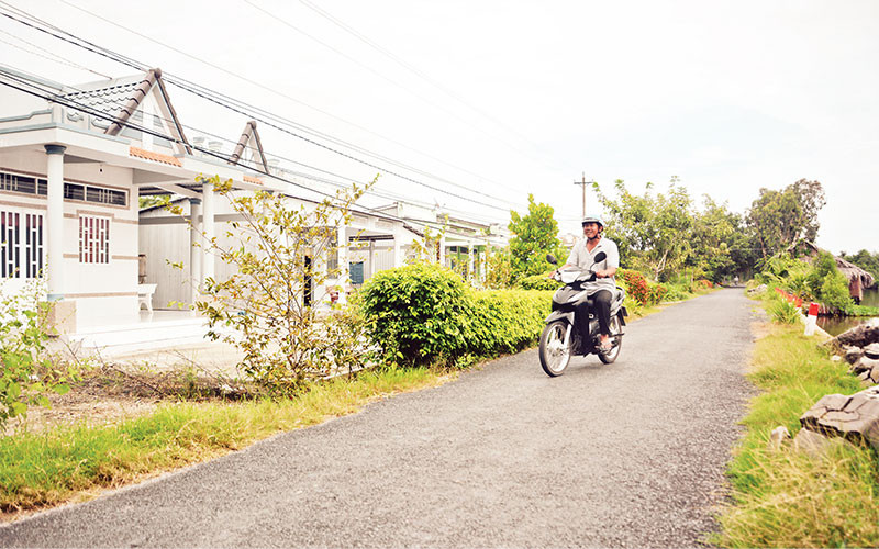 Khu dân cư khang trang tại ấp Thị Mỹ, xã Vĩnh Phong, tỉnh Kiên Giang. 