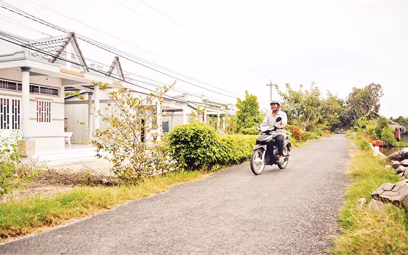 Khu dân cư khang trang tại ấp Thị Mỹ, xã Vĩnh Phong, tỉnh Kiên Giang. 