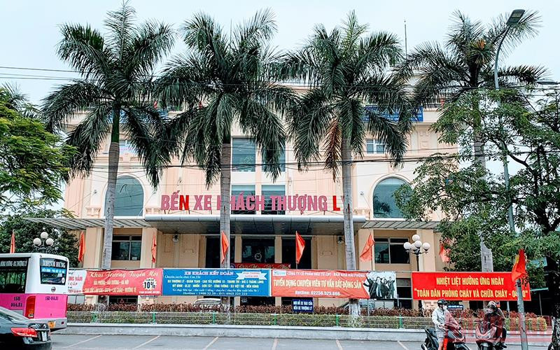 Bến xe Thượng Lý - nơi xảy ra vụ gây rối trật tự công cộng khiến Giám đốc Công ty Sơn Trường bị khởi tố.