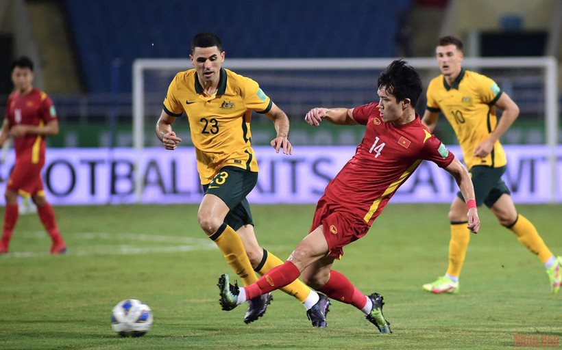 Tuyển Việt Nam đã có 90 phút thi đấu ấn tượng trước đối thủ được đánh giá vượt trội hơn rất nhiều. (Ảnh: TRẦN HẢI)