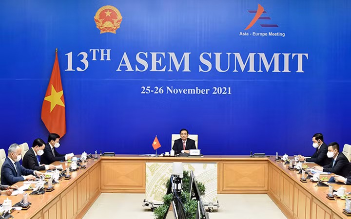 Thủ tướng Chính phủ Phạm Minh Chính tham dự Hội nghị cấp cao Á-Âu (ASEM)(Ảnh: Đức Anh).