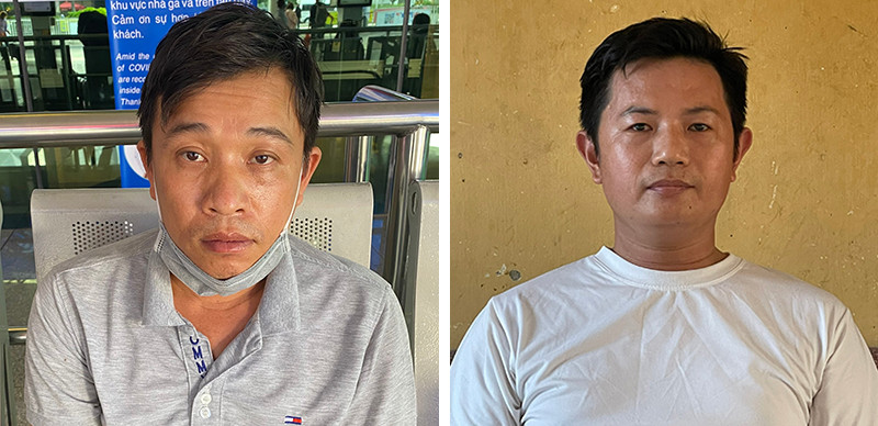 Hai đối tượng Dương Văn Mẫn (ảnh trái) và Trịnh Xuân Mơ.