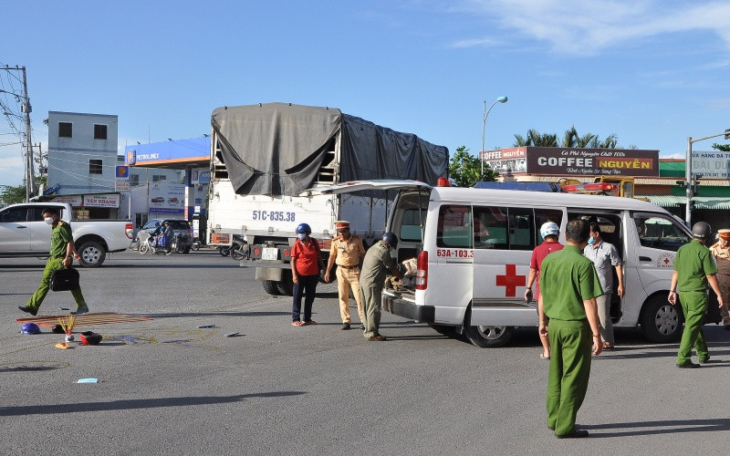 Hiện trường vụ tai nạn.
