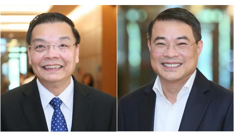 Đồng chí Chu Ngọc Anh (bên trái) và đồng chí Lê Minh Hưng. Ảnh: Gia Hân