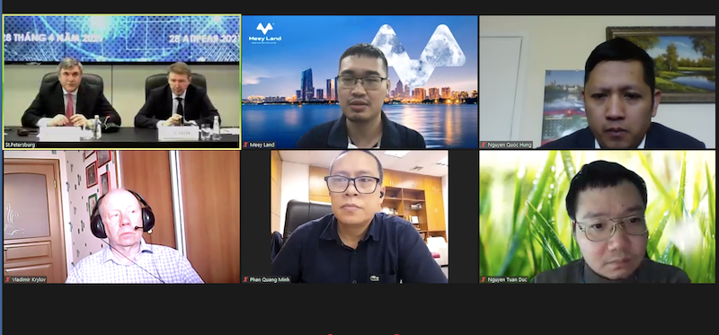 Đại diện một số bên tham gia trực tuyến.