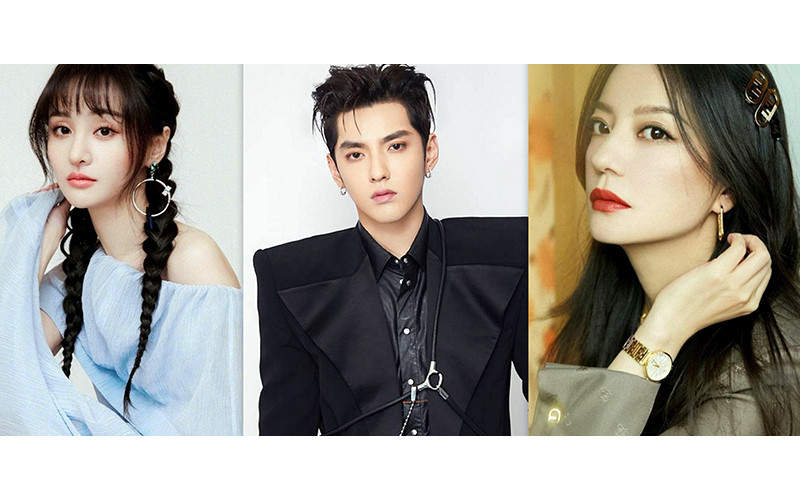 Từ trái qua: Trịnh Sảng, Ngô Diệc Phàm, Triệu Vy - ba gương mặt của làng giải trí Hoa ngữ.