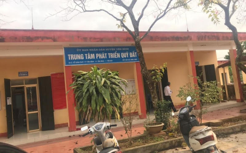 Trụ sở Trung tâm Phát triển quỹ đất huyện Yên Bình, tỉnh Yên Bái.