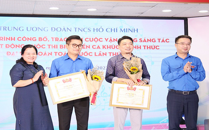 Trao giải Cuộc vận động sáng tác ca khúc tuyên truyền Đại hội Đoàn toàn quốc lần thứ XII.