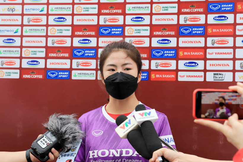 Nguyễn Thị Thanh Nhã trả lời phỏng vấn chiều 31/3. (Ảnh: VFF)