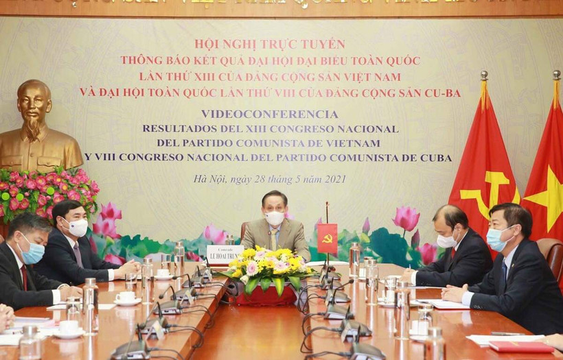 Quang cảnh hội nghị trực tuyến. (Ảnh: Phương Hoa/TTXVN)