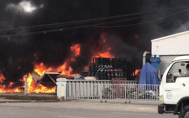 Hiện trường vụ cháy.