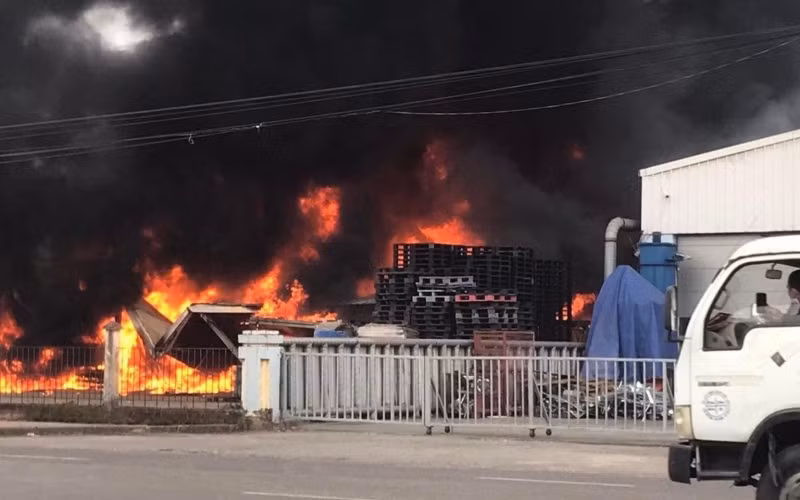 Hiện trường vụ cháy.