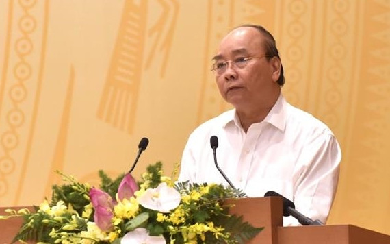 Thủ tướng Nguyễn Xuân Phúc phát biểu ý kiến tại Hội nghị.