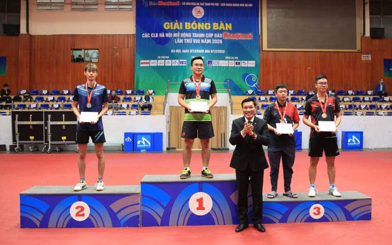 VĐV Trần Huy Bảo (Tập đoàn Dầu khí quốc gia Việt Nam) vô địch đơn nam hạng A.