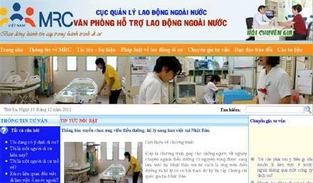 Khai trương website cho lao động ngoài nước