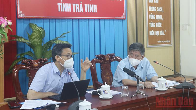 Phó Thủ tướng Vũ Đức Đam làm việc tại tỉnh Trà Vinh về công tác phòng, chống dịch Covid-19.
