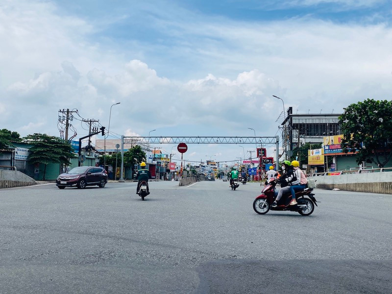 Sau 14 giờ ngày 15/8, khu vực cầu vượt Linh Xuân, TP Thủ Đức đã thông thoáng