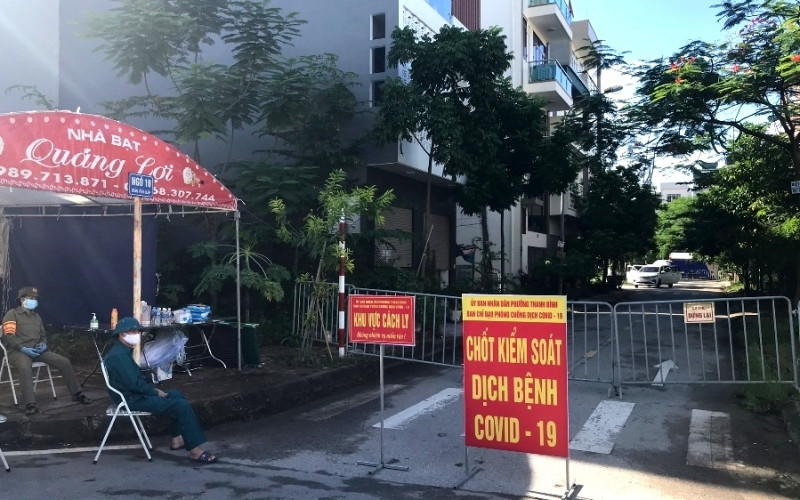 Một khu vực dân cư ở TP Hải Dương phải cách ly y tế.