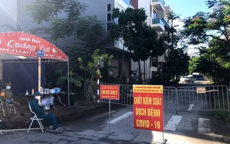 Một khu vực dân cư ở TP Hải Dương phải cách ly y tế.