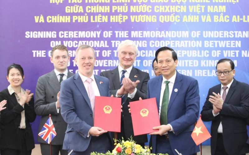 Lễ ký kết Bản ghi nhớ về hợp tác trong lĩnh vực giáo dục nghề nghiệp.