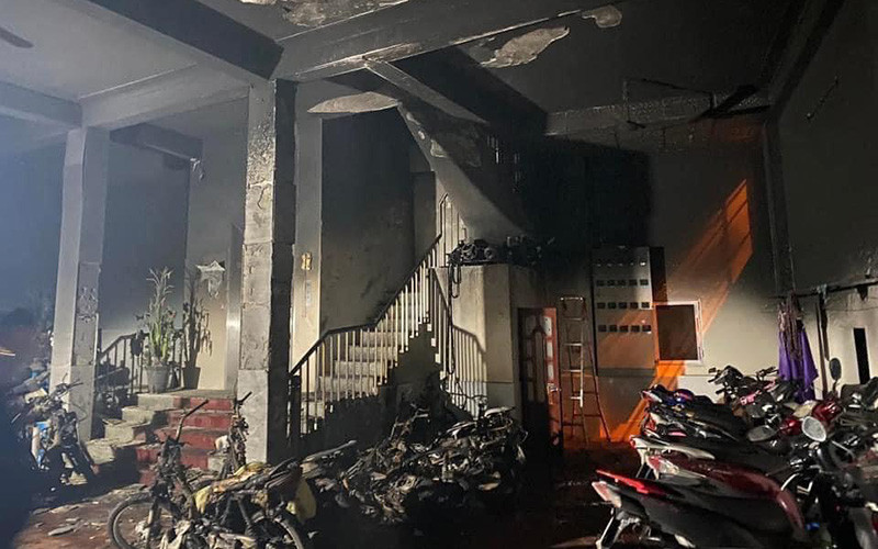 Hiện trường đám cháy.