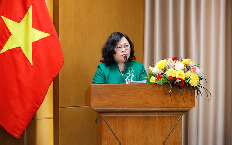 TS Ngô Thị Minh, Thứ trưởng Bộ Giáo dục và Đào tạo phát biểu khai mạc hội thảo.