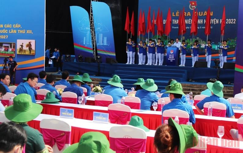 Toàn cảnh lễ phát động Chiến dịch Thanh niên tình nguyện hè 2022.