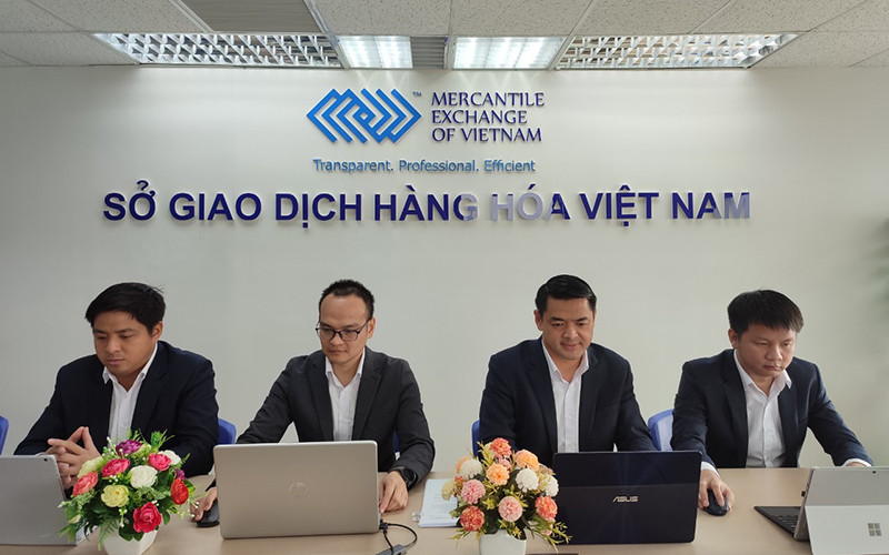 Điểm cầu tại Sở Giao dịch hàng hóa Việt Nam. 