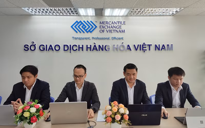 Điểm cầu tại Sở Giao dịch hàng hóa Việt Nam. 