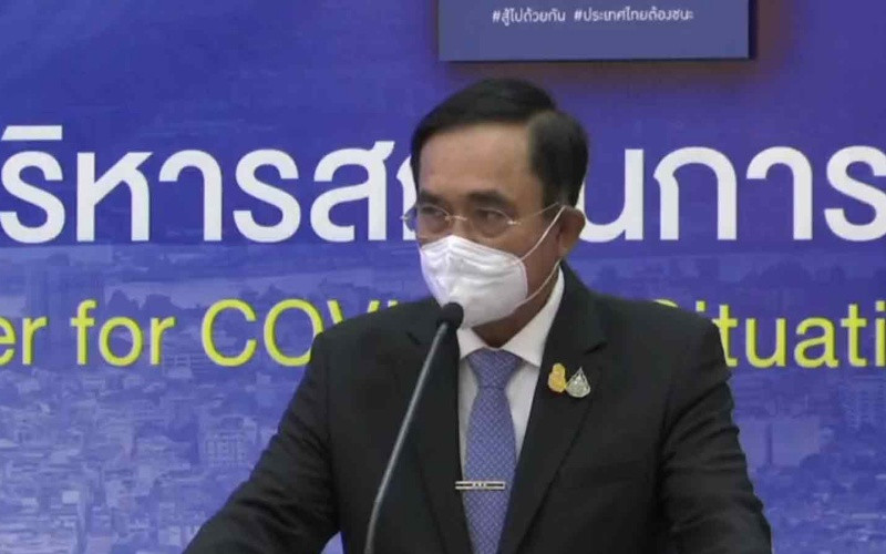 Thủ tướng Thái Lan Prayut Chan-o-cha tại buổi họp báo.