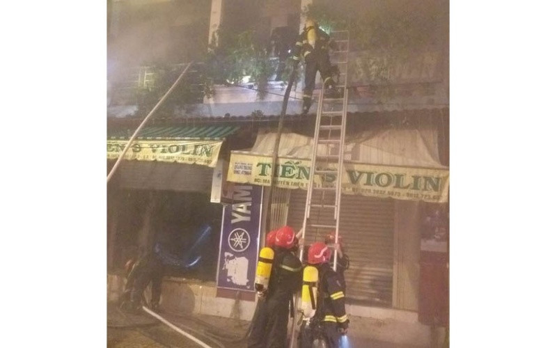 Hiện trường vụ cháy.