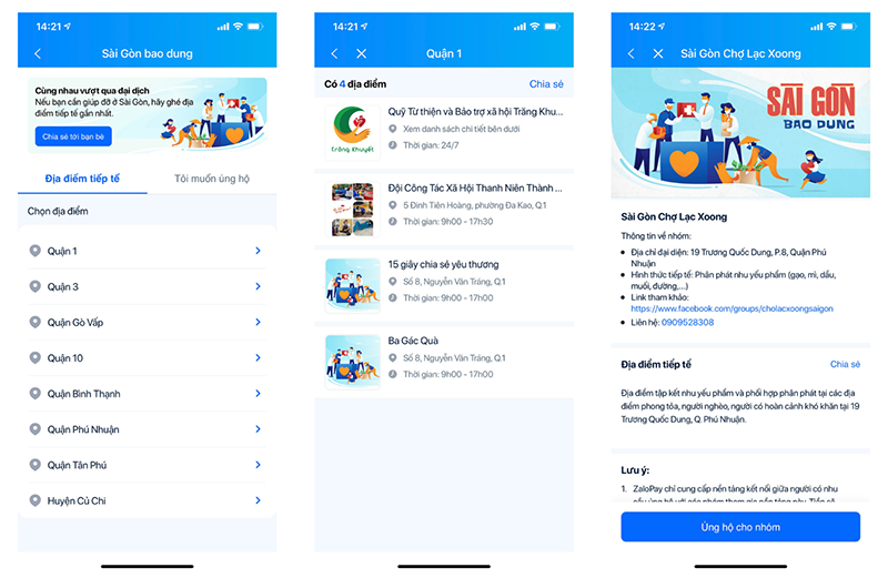 Giao diện Mobile Web của Sài Gòn Bao Dung.