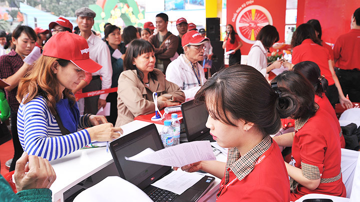 Công ty CP Hàng không VietJet thành viên SVC Group phát hành 7.250 tỷ đồng trái phiếu. Ảnh: NGUYỆT ANH